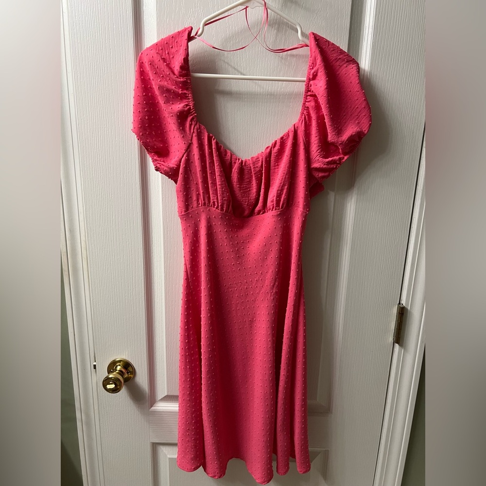 Blu Pepper Pink Textured Mini Dress